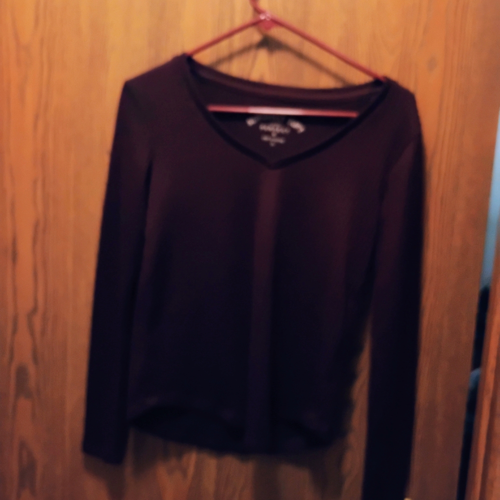 Aeropostale Dark Purple V-Neck Sweater